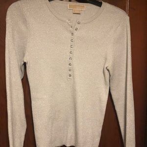 NWOT authentic Michael kors glittery shirt blouse